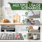 Stone Dish Drying Mat for Kitchen Counter, Large Dark Gray Foldable - Image 3