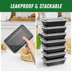 50 Pack 38 oz Meal Prep Containers Reusable - Image 4