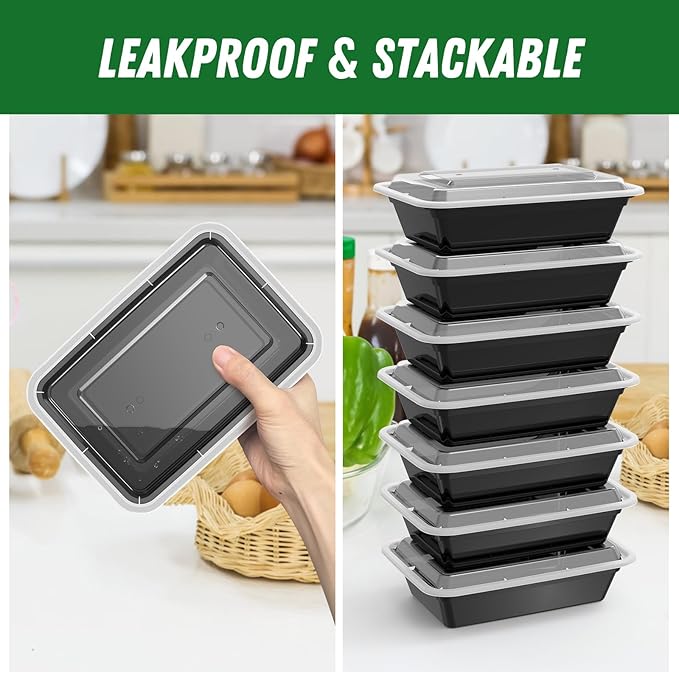 50 Pack 38 oz Meal Prep Containers Reusable - Image 4