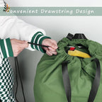 Cotton Canvas Laundry Bag with Handles & Drawstring Straps, Heavy Duty Extra - Image 3