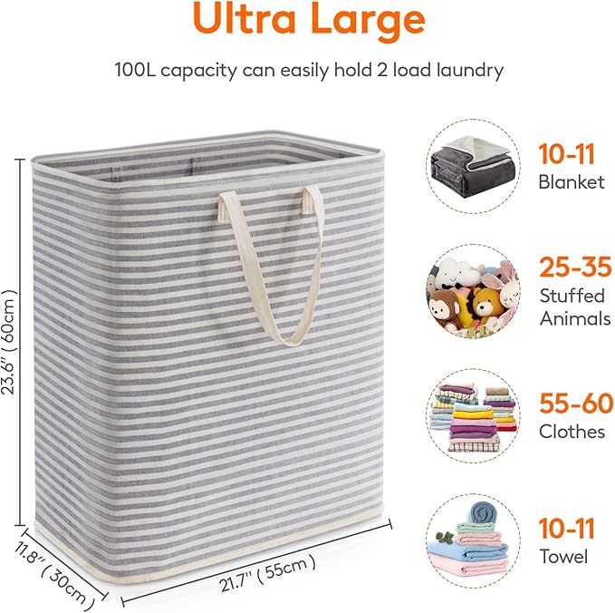 Lifewit 1 Pack Laundry Hamper Large Collapsible Laundry Baskets, Freestanding - Image 4