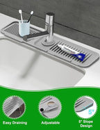 Kitchen Sink Splash Guard, 5°Slope Draining Mat - Image 6