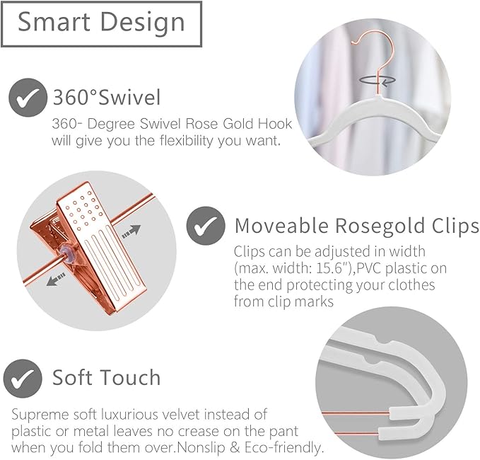 MIZGI Premium Velvet Pants Hangers - Image 3