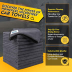 HOMEXCEL Grey Microfiber Cleaning Cloth 50 Pack, 12.5 x 12.5 inch Microfiber - Image 2