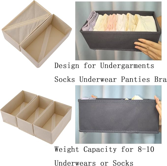 Drawer Organizer Set of 4 Beige - Image 6