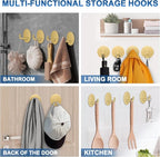 Adhesive Hooks for Bathrooms, 4 Piece Towel Hooks for Hanging Hat Robe Coat - Image 7