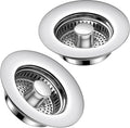 Kitchen Sink Drain Strainer 2 Pack, 304 Stainless Steel Pop Up Sink Stopper by TGOSOMT%C2%AE