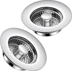 Kitchen Sink Drain Strainer 2 Pack, 304 Stainless Steel Pop Up Sink Stopper by TGOSOMT%C2%AE