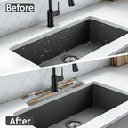 2PCS 15" X 5.5" Kitchen Sink Splash Guard Faucet Mat Wood Grain Super Absorbent - Image 7