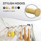 SAYAYO Gold Coat Hooks Wall Mounted, Towel Hooks - Image 6