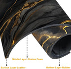 2 Pack Marble Texture Sink Splash Guard Faucet Mat Liquid Gold Marble Texture - Image 3