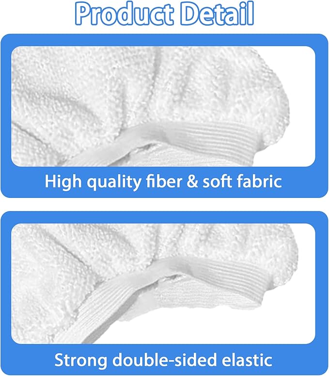 Reusable Steam Mop Pads Set, 4 Pack Steam Mop Pads & 4 Universal Microfiber - Image 3