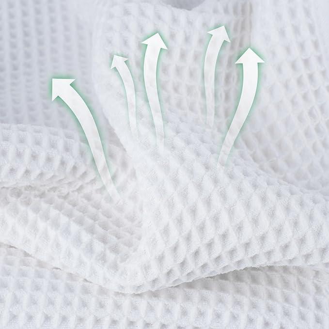 Microfiber Waffle Hand Towels, 4 Pieces, Fast Drying, Lint Free 430 GSM - Image 2