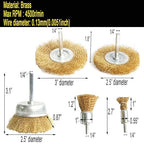 5pcs Brass Wire Wheel Brush Kit - Image 5