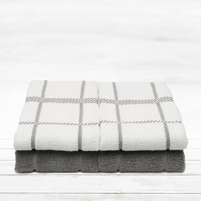 100% Cotton Terry Dish Towels, 4 Pack 16 x26 Inches, Super Soft and Absorbent - Image 5