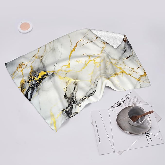 Black Gold Kitchen Towel Set of 2, Soft Absorbent Decorative Hand Towels Tea - Image 6