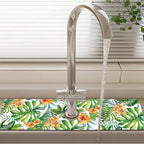 Patterned Sink Faucet Mat Kitchen Splash Guard Super Absorbent Drying Mat - Image 2