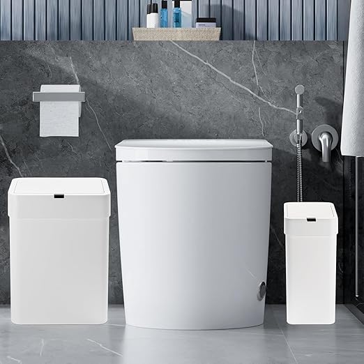 2 Pack Bathroom Trash Can with Lid - Image 7