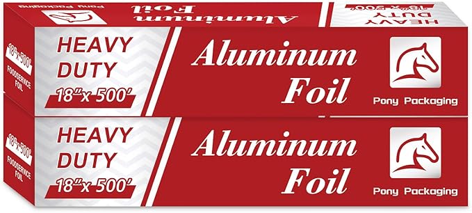 2 Count Heavy Duty Aluminum Foil Roll by PonyPackaging