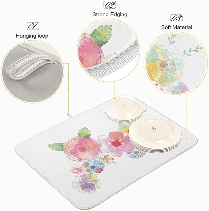 Absorbent Dish Drying Mat for Kitchen Counter - Image 4