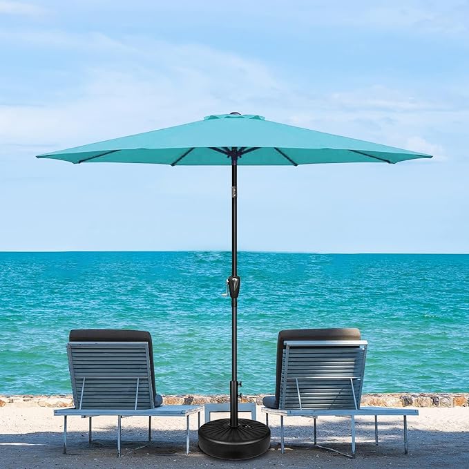 Simple Deluxe 9' Patio Umbrella Outdoor Table Market Yard Umbrella with Push Button Tilt/Crank - Image 7