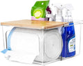 Trash Bag Dispenser Under Sink Organizer, 2-in-1 Acrylic Trash Bags Holder by iCASA
