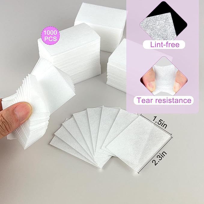 Eyxformula 1000 Pcs Lint Free Nail Wipes Gel Polish Remover Pads - Image 2