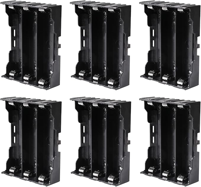 6pcs 18650 Battery Case Holder 3 Slots X 3.7V 18650 Battery Storage Box by Coliao