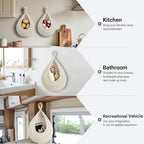 Hanging Fruit Baskets for Kitchen, 3 Pack Boho Cotton Rope Handwoven Vegetable - Image 5