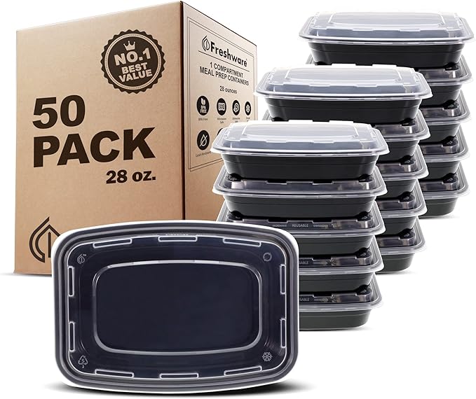 Freshware Meal Prep Containers 1 Compartment by Freshware