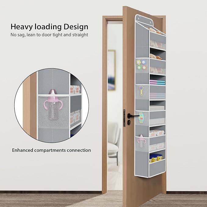 Univivi Door Hanging Organizer Nursery Closet Cabinet Baby Storage - Image 2