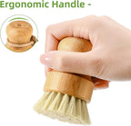 SUBEKYU Bamboo Dish Scrub Brushes, Bubble Up Bamboo Dish Brush Set - Image 5