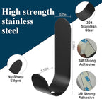 Adhesive Towel Hooks, Waterproof Oilproof Rustproof - Image 3