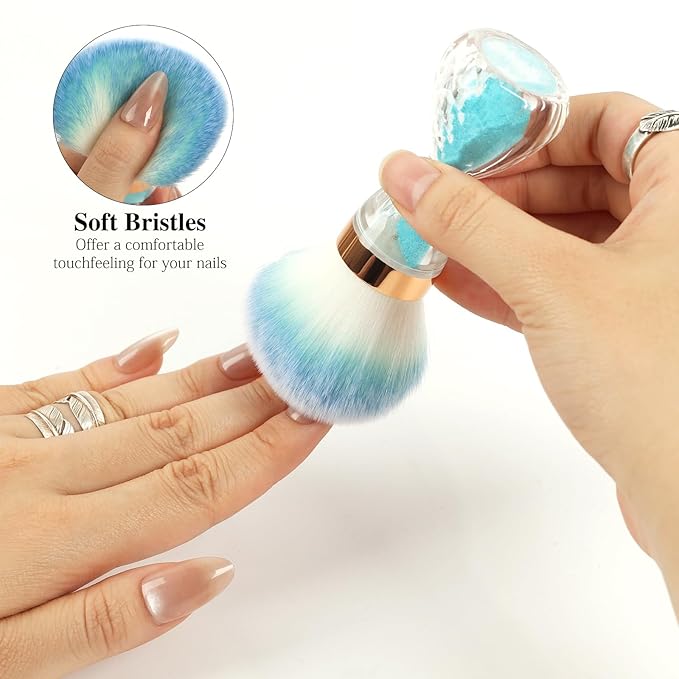 Nail Dust Brush for Acrylic Nails, Soft Brush Nail Art Dust Powder Remover - Image 3