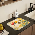Honey Bee Dish Drying Mat for Kitchen Counter Absorbent Microfiber Small Drying - Image 6
