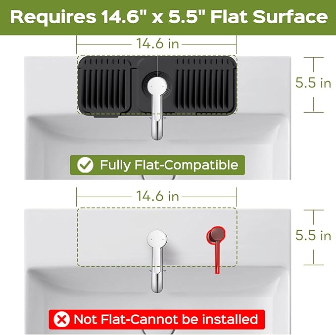 15 Inch Silicone Faucet Mat for Kitchen Sink Splash Guard – 2025 Upgraded - Image 4