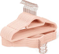 Velvet Hangers 30 Pack with Rose Gold Hooks, Space Saving & Heavy Duty Slim by Sishynio