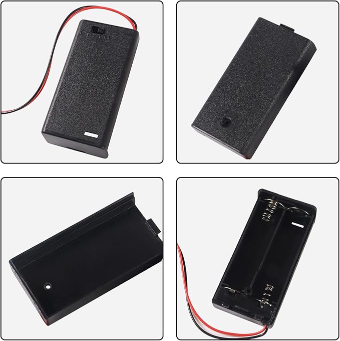 8Pcs 2 AA Battery Holder with Switch, 2X 1.5V AA Battery Holder Case with Wire - Image 4