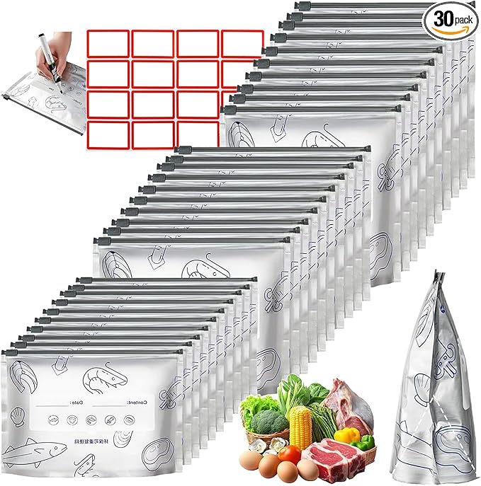 Reusable Aluminum Foil Sealable Storage Bags by Unknown