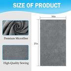 Grey Salon Towels, Super Soft and Absorbent Microfiber Hair Towel - Image 2