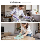 ThxToms 4 Pairs Nitrile Cleaning Gloves, Latex free Reusable Dishwashing Gloves - Image 4