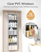 ULG Clear Over The Door Organizer 5-Tier Hanging Storage - Image 4
