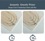 Stone Faucet Mat for Kitchen Sink, Quick Drying Mats, Water Absorbing Guard & - Image 3