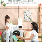 2 Pcs Clothespin Bag with Hanging Hook Waterproof Laundry 13" x 12" Clothes Pin - Image 4