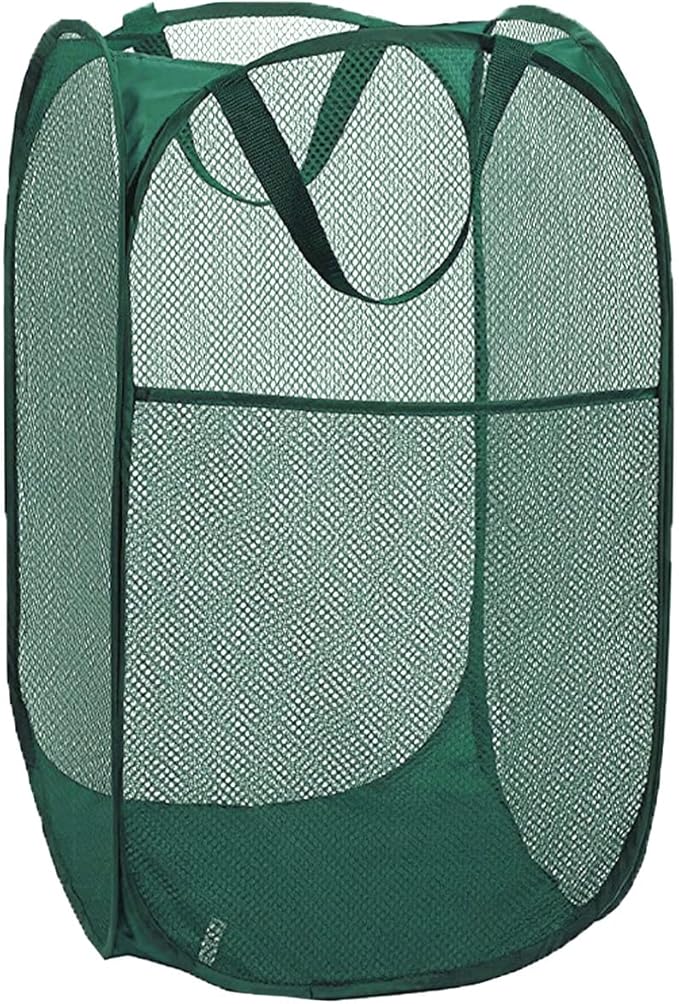 Pop Up Laundry Hamper, Reinforced Mesh Laundry Basket, Folding Clothes Storage by Buenod