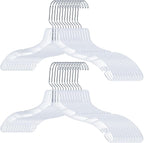 VWV 24pcs Clear Plastic Non-Slip Heavy Duty Hangers by Designedforluxuryhangers