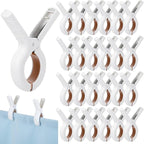 24 Pack Large Towel Clips Plastic Clothes Pins, Heavy Duty Drying Clips by Unknown