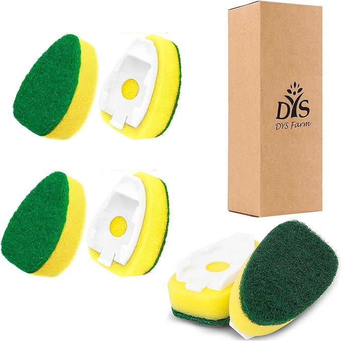 Dish wand Sponge Refills, 6 Sponges Replacement Heads DishWand Non Scratch by DYSFarm