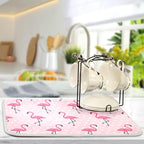 Tarity Cute Pink Flamingo Dish Drying Mat - Image 5