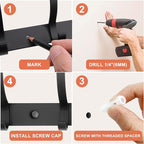 Coat Rack Wall Mounted, 6 Coat Hooks - Image 6